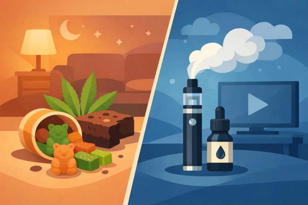 Edibles Versus Vaping for a Night In